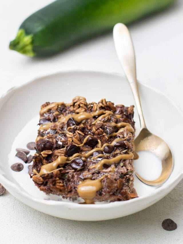 Chocolate Zucchini Baked Oats Sunkissed Kitchen