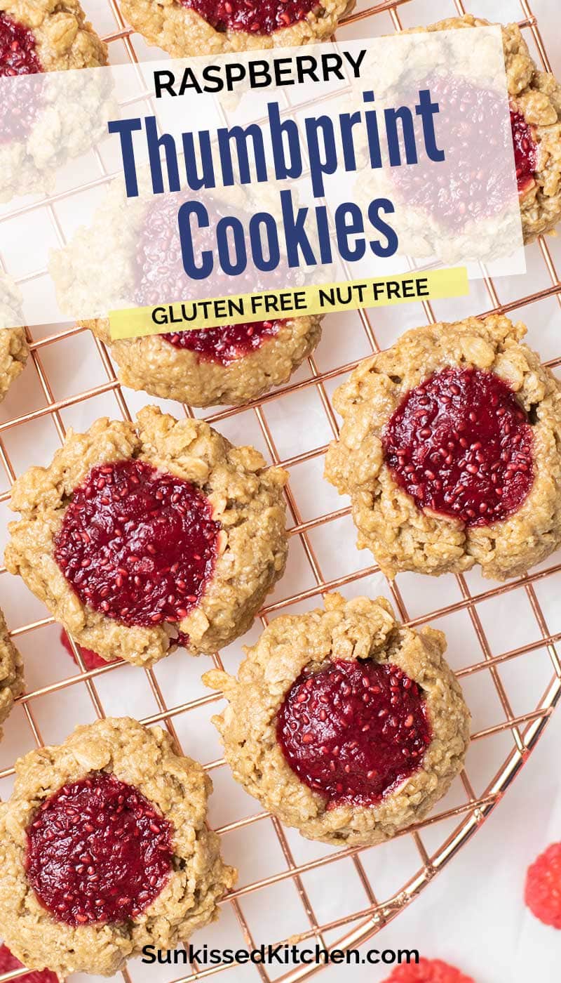Raspberry Thumbprint Cookies - Sunkissed Kitchen