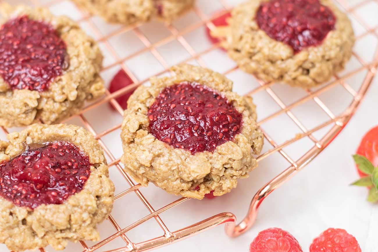 Raspberry Thumbprint Cookies Sunkissed Kitchen