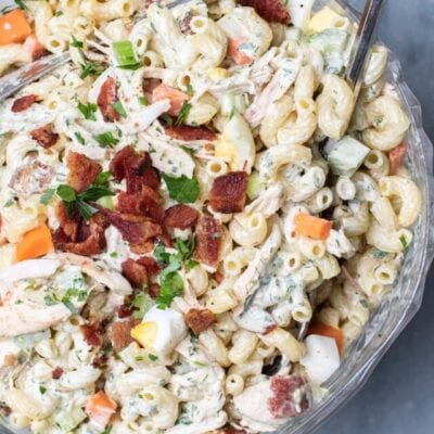 Chicken Macaroni Salad (Homemade Mayo!)