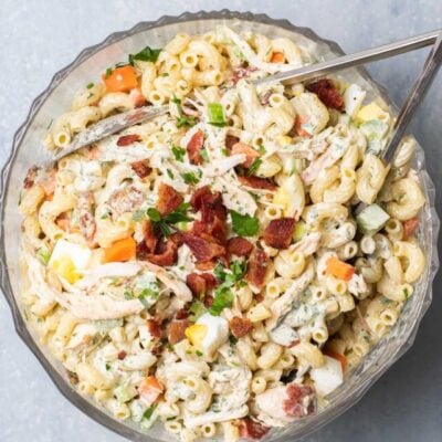 Chicken Macaroni Salad (Easy Recipe with Bacon!)