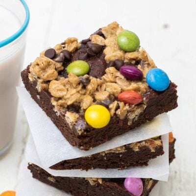 Monster Cookie Brownies (Gluten Free!)