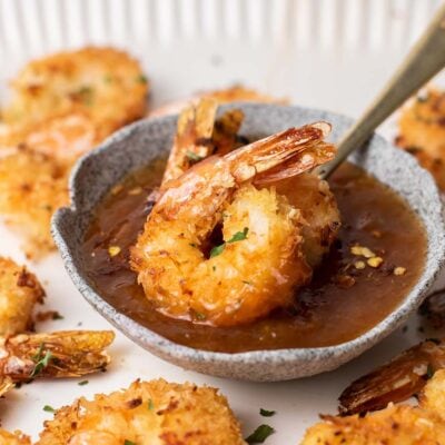 Crispy Baked Coconut Shrimp with Apricot Chili Dipping Sauce