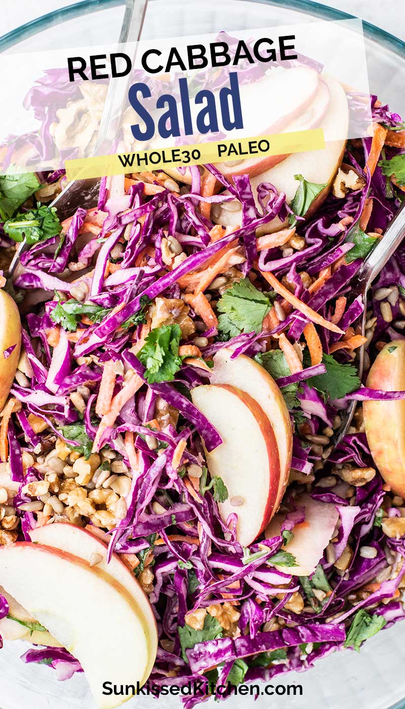 Red Cabbage Salad with Apples and Walnuts Sunkissed Kitchen