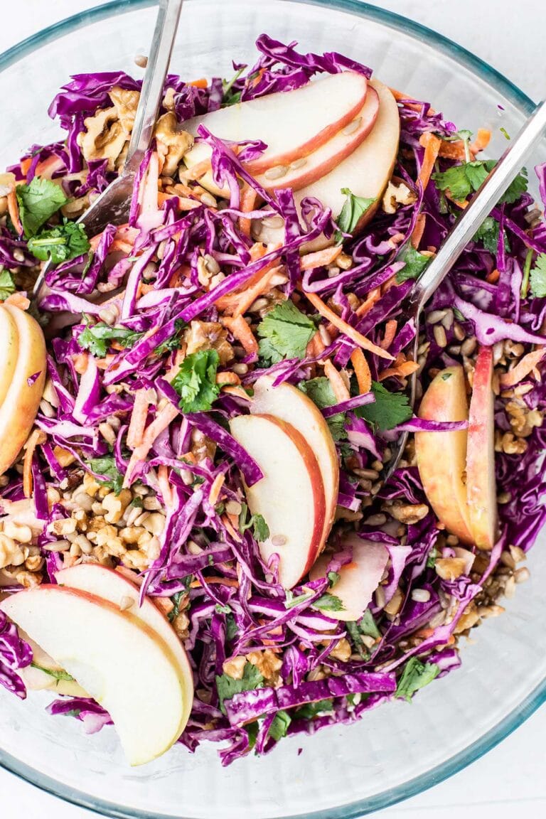Red Cabbage Salad with Apples and Walnuts Sunkissed Kitchen