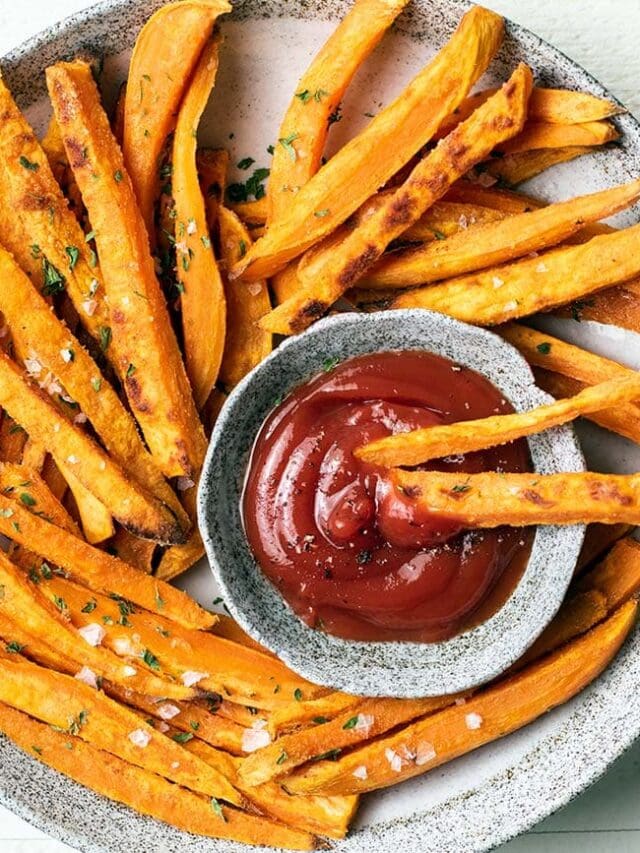 Oven Baked Sweet Potato Fries Sunkissed Kitchen