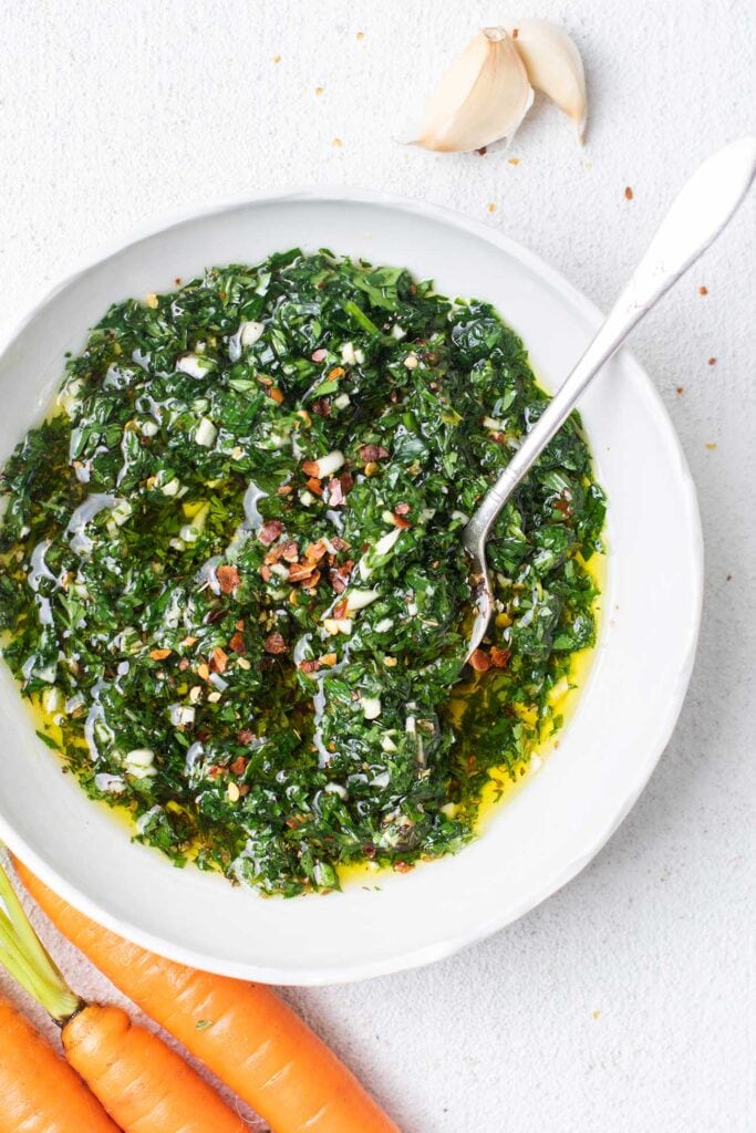 Carrot Top Chimichurri The Perfect Carrot Greens Recipe! Sunkissed