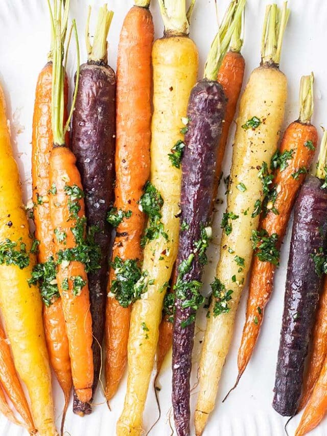 Roasted Rainbow Carrots Sunkissed Kitchen