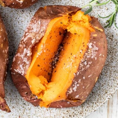 Perfect Baked Sweet Potatoes (with Crispy Skins!)