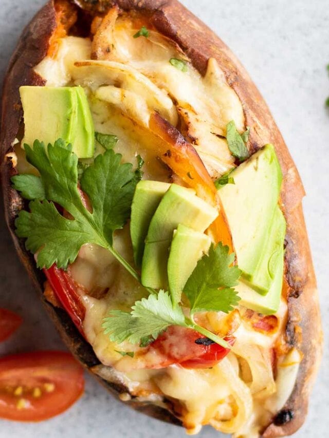 Chicken Fajita Sweet Potatoes Sunkissed Kitchen