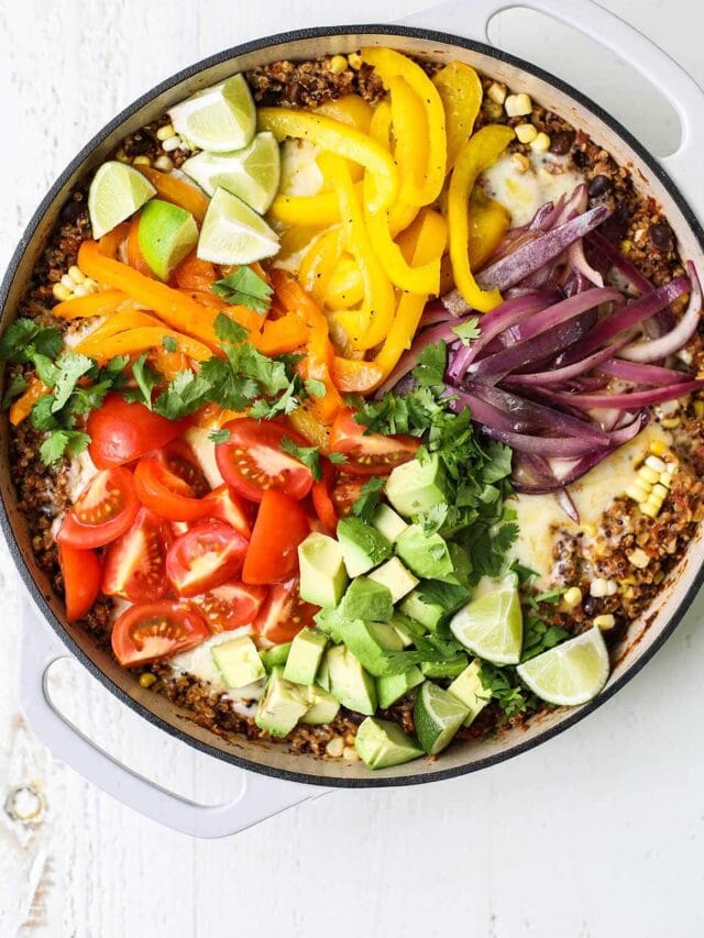 One Pan Mexican Quinoa Sunkissed Kitchen