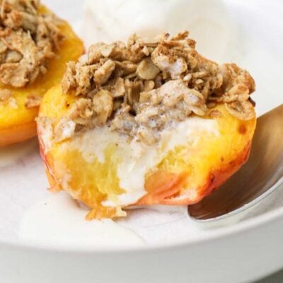 Air Fryer Peach Crisp