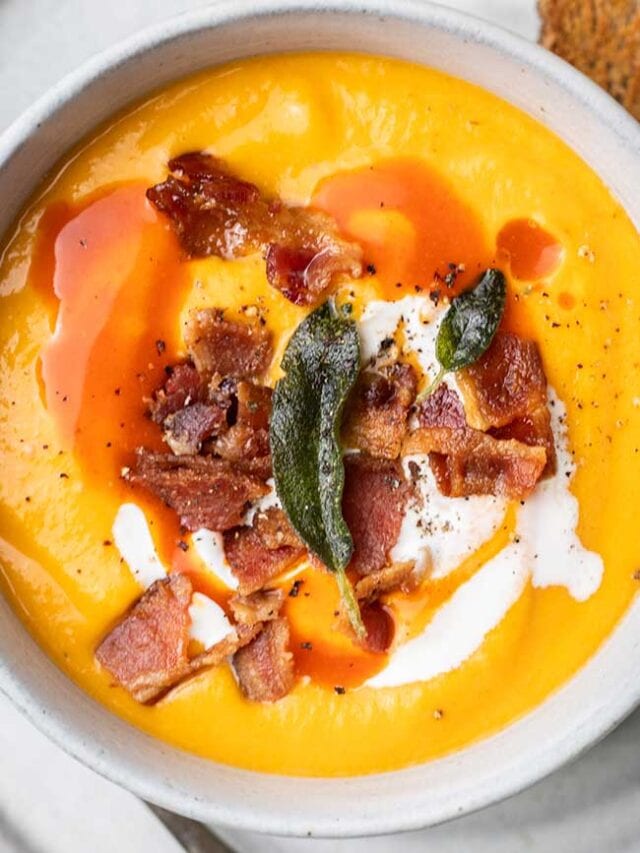 Butternut Squash Soup with Roasted Red Pepper Sunkissed Kitchen