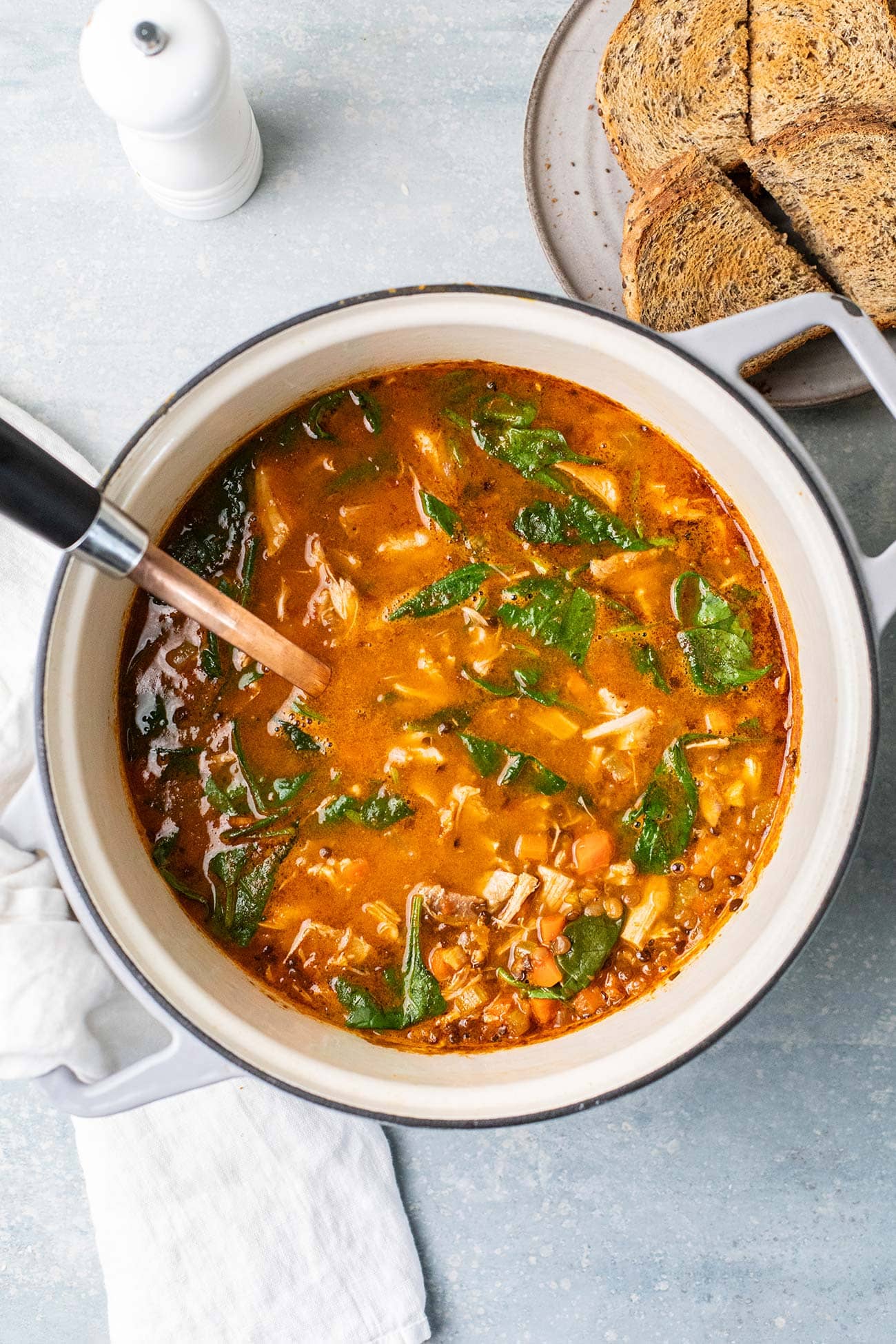 Easy Turkey Lentil Soup (with Leftover Turkey!) - Sunkissed Kitchen