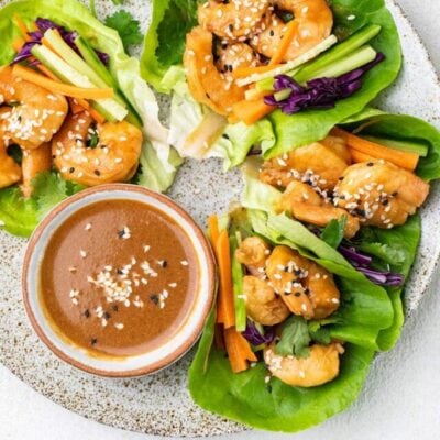 Spicy Thai Shrimp Lettuce Wraps