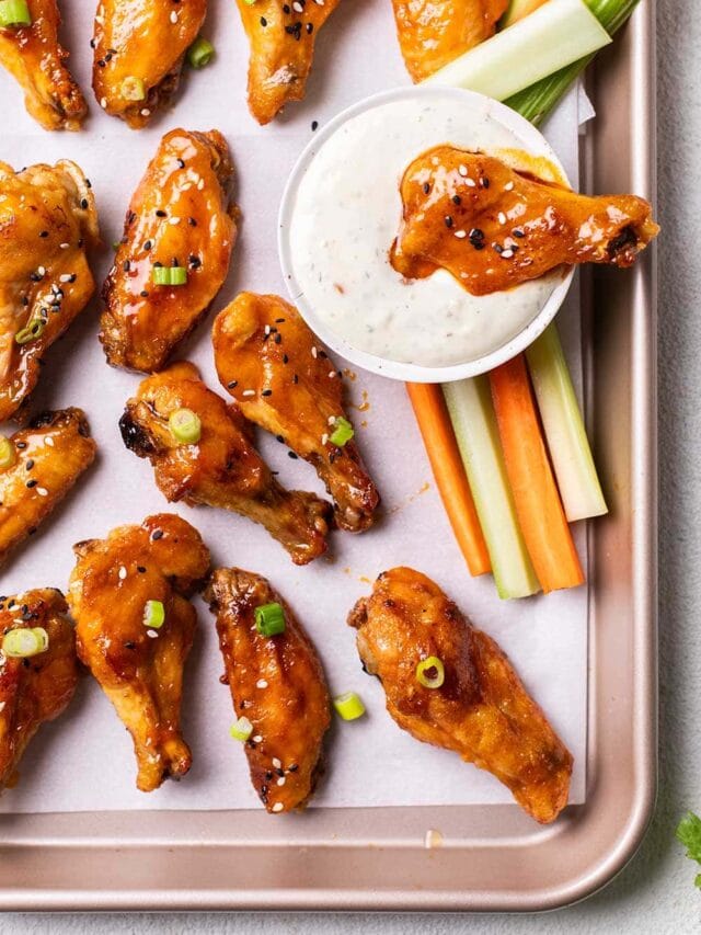Baked Hot Honey Chicken Wings - Sunkissed Kitchen