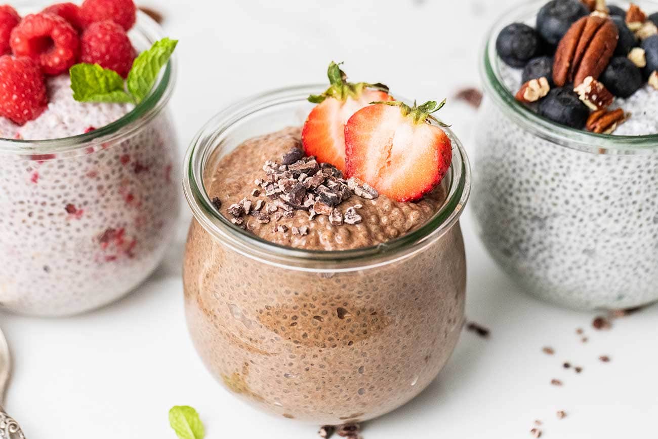 Chia Seed Protein Pudding (Chocolate, Vanilla + More!) - Sunkissed Kitchen