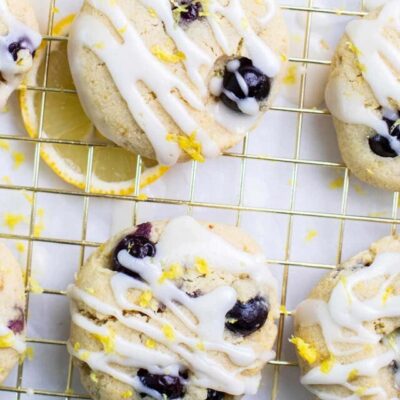Soft & Chewy Lemon Blueberry Cookies (Gluten Free)