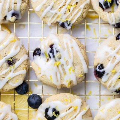 Soft & Chewy Lemon Blueberry Cookies (Gluten Free)