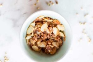 Mix together all streusel toppings in a small dish.