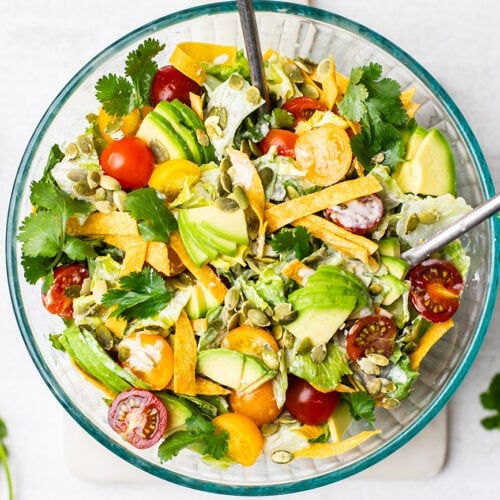 Mexican Salad with Creamy Cumin Lime Dressing