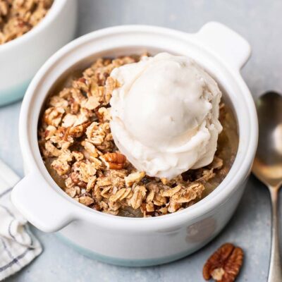 Applesauce Crisp (Quick, Single Serve Apple Crisps!)