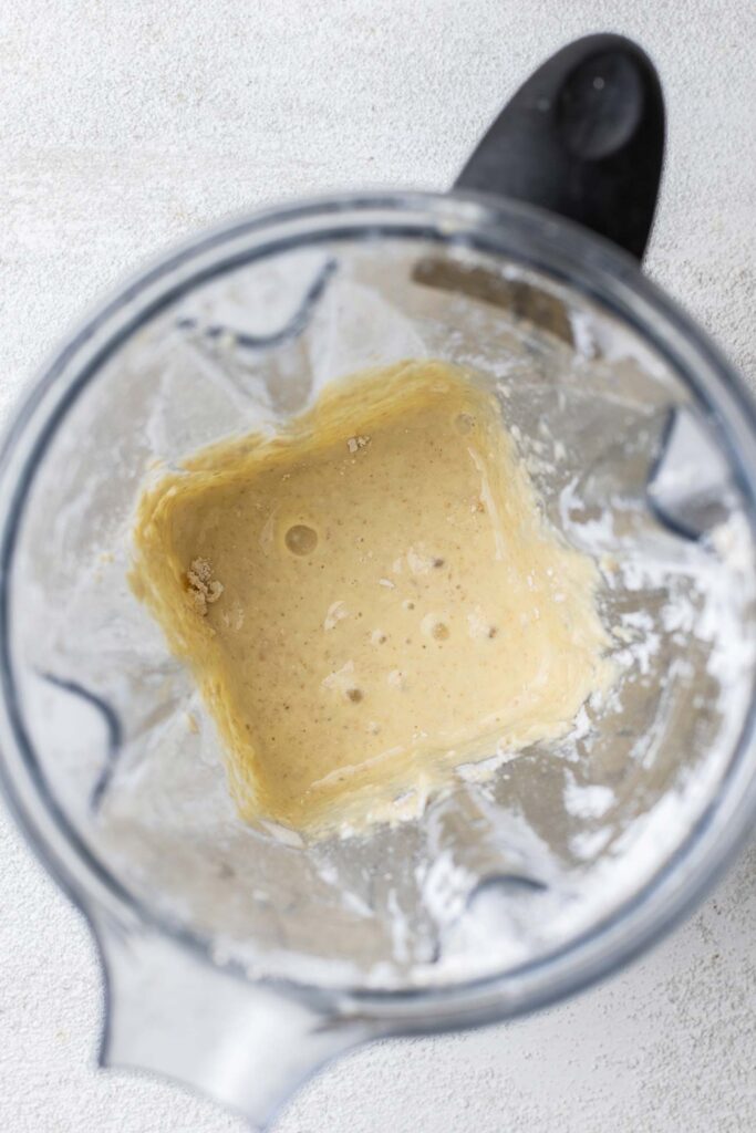 A pancake batter in a blender.