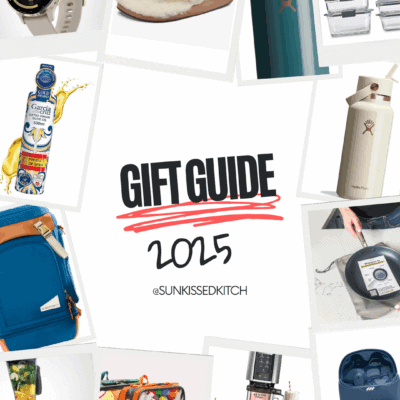 A collage of gift guide suggestions.