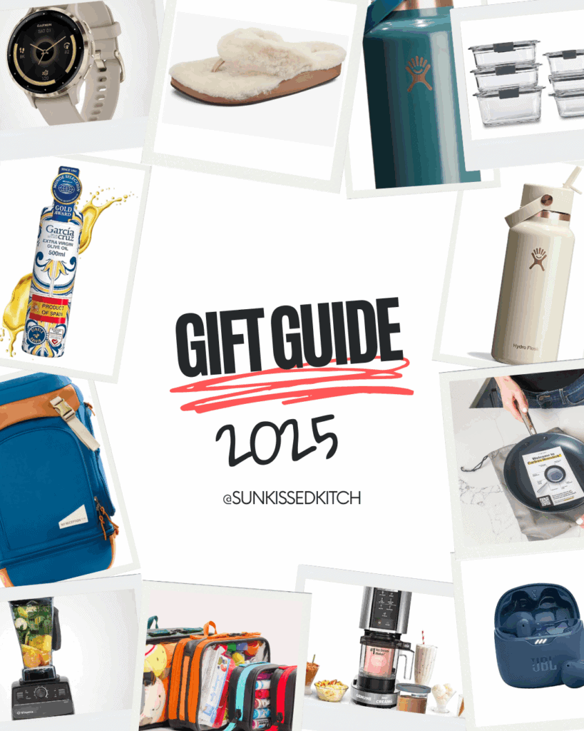 A collage of gift guide suggestions.