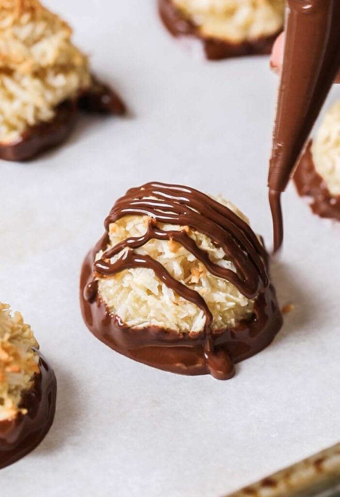 Drizzle with dark chocolate.