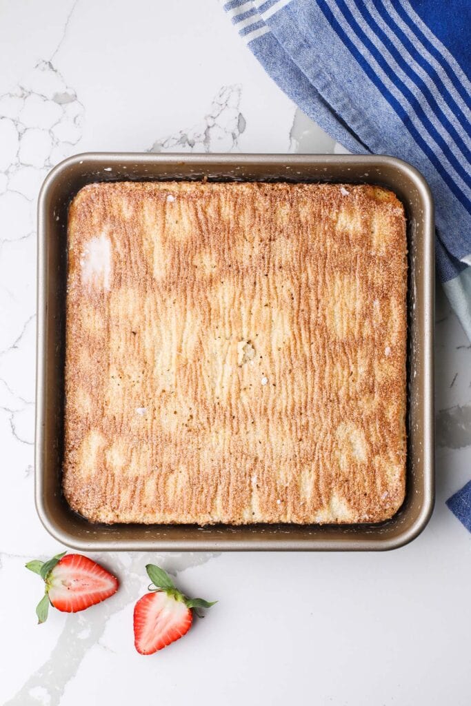 The cake soaked in milk.